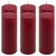 Zestaw świec słupkowych, 20 cm, Ø 7,5 cm, bordowy, 6 szt.