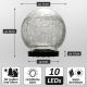 Oświetlenie solarne kula szklana 10 LED, wielokolorowe, 11cm