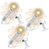 Zestaw świątecznych łańcuchów LED, 30 diod ciepły biały 3szt