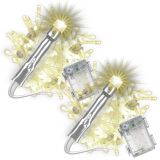 Zestaw świątecznych łańcuchów LED100 diod ciepły biały 2 szt