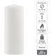 Zestaw słupkowych świec, 25 cm, Ø 10 cm, biały, 2 sztuki.