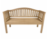 Ławka ogrodowa z drewna teakowego 2-osobowa, ręcznie robiona