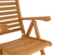 Divero 2 krzesła ogrodowe teakowe z regulacją i składaniem