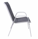 Zestaw 4 krzeseł ogrodowych BARI, stal i tekstylen, czarne