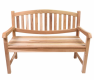 Teakowa ławka ogrodowa Bradford 2-osobowa, 120 cm, drewno