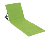 Składana mata plażowa z oparciem, zielona, 158x58 cm, Oxford