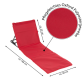 Czerwona mata plażowa z oparciem składana Oxford 158x58 cm