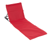 Czerwona mata plażowa z oparciem składana Oxford 158x58 cm