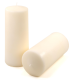 Świece bezzapachowe kremowe 2 szt. 25x10 cm, 180h, dekoracja