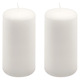 Biała świeca parafinowa 15 cm, czas palenia 65 godzin, 2 szt