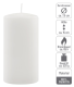 Biała świeca parafinowa 15 cm, czas palenia 65 godzin, 2 szt
