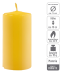 Żółte świece słupkowe 5x10 cm, 16 sztuk, długi czas palenia
