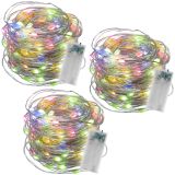 Łańcuch świetlny LED 3x40 LED, kolorowy, z timerem