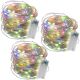 Łańcuch świetlny LED 3x40 LED, kolorowy, z timerem