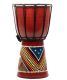 Djembe ręcznie malowany 30 cm mahoniowy, kozia skóra