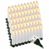 Świeczki LED na choinkę, 50 diod LED, ciepła biel