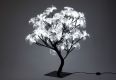 Dekoracyjne oświetlenie LED - drzewo z kwiatami, zimny biały