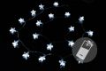 Gwiazdki świąteczne 20 led - Zimne białe na baterie