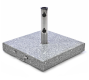 Podstawa z granitu i stali nierdzewnej kwadratowa z kółeczkami pod parasol 50 kg