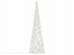Świąteczna piramida akrylowa 60 cm - zimna biel, na baterie