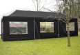 Pawilon ogrodowy rozkładany + boczne ściany 3 x 9 m - czarny