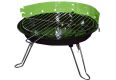 Grill ogrodowy mini BBQ okrągły przenośny zielony
