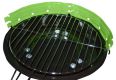 Grill ogrodowy mini BBQ okrągły przenośny zielony