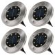Komplet 4 szt. Lampa solarna Garth wbudowana ogrodowa LED