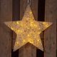 Gwiazda choinkowa dekoracyjna - rattan - 30 lampek LED - 35 cm
