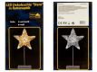 Świąteczna dekoracja - gwiazda na stojaku,40 cm, 10 diod LED