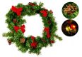 Wieniec świąteczny - Wieniec adwentowy 20 diod LED - 40 cm - na baterie