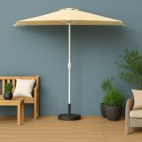 Półokrągły parasol balkonowy 270 cm beżowy, podstawa