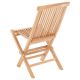 Komplet 4 x składane krzesła ogrodowe DIVERO z drewna tekowego