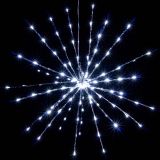 Świąteczne LED oświetlenie - deszcz meteorów, zimna biała