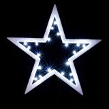 Świąteczna wisząca gwiazdka - 25,5 cm, 20 LED, zimna biel