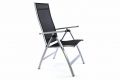 Extra szerokie regulowane krzesło ogrodowe - czarne