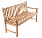 Ławka ogrodowa DIVERO 3-osobowa drewniana 150 cm