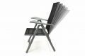 Komplet 4 krzesła aluminiowe rozkładane ogrodowe Garth czarne