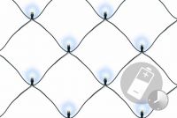 Świąteczna LED świetlna sieć - 2 x 2  m, 160 LED, zimna biel