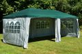 Ogrodowy namiot 3×6 m z oknami i ściankami, zielony