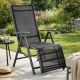 Ogrodowe aluminiowe krzesło składane z podnóżkiem RELAX - an