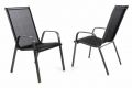 Zestaw ogrodowy 2 x sztaplowane krzesło balkonowe