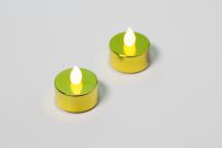 Dekoracyjny zestaw - 2 świeczki, złote