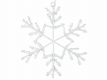 Świąteczna LED dekoracja - płatek śniegu, 30 cm, ciepła biel