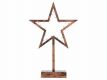 Świąteczna dekoracja - brązowa gwiazda na stojaku