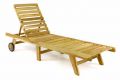 Składany leżak z  teakowego drewna DIVERO