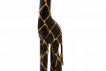 Drewniana Ghana żyrafa - ciemne drewno 31 x 18 x 180 cm