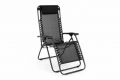 Ogrodowy Fotel składany bujany z zagłówkiem - czarny