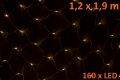 Świąteczne oświetlenie LED – sieć świetlna 1,2 x 1,9 m – ciepły biały, 160 diod