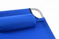 Składany leżak kempingowy - niebieski - II. jakość